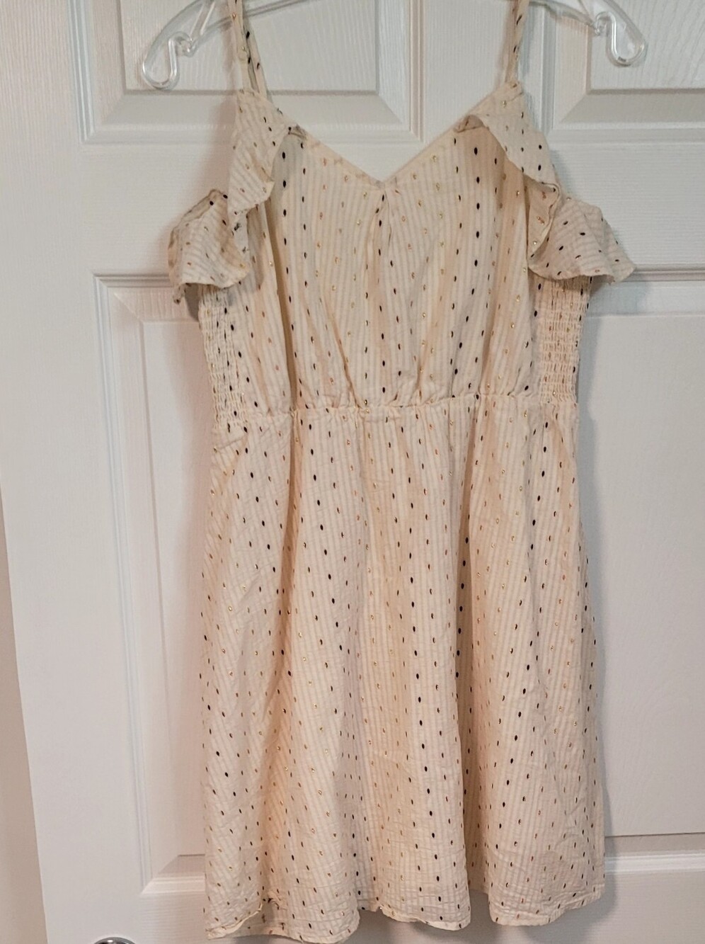 a new day Cream Mini Dress with Black Polka Dots